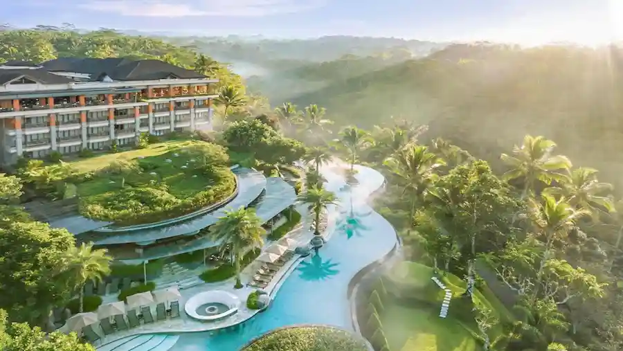 Padma Resort Ubud luchtfoto